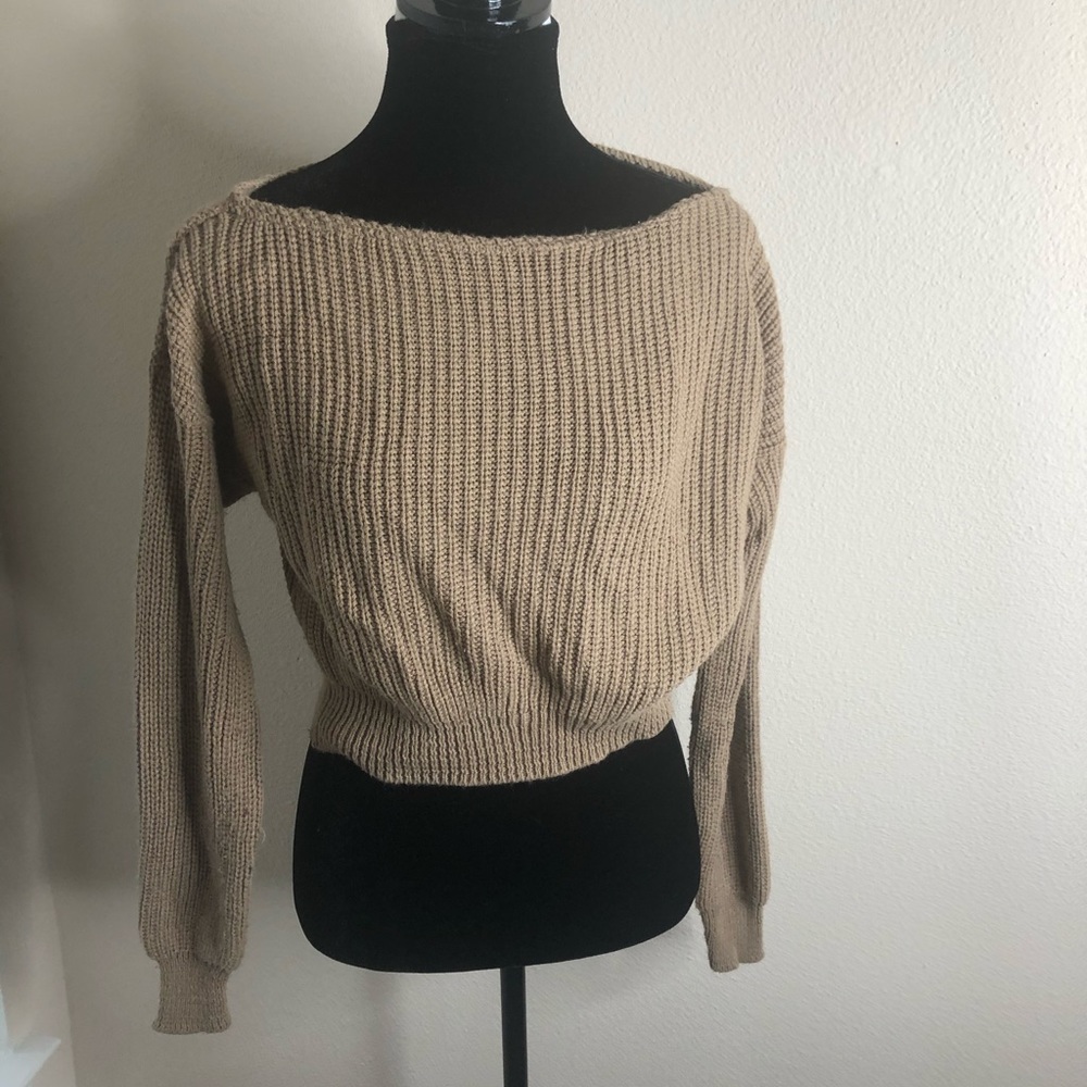 Khaki Sweater — Size Large